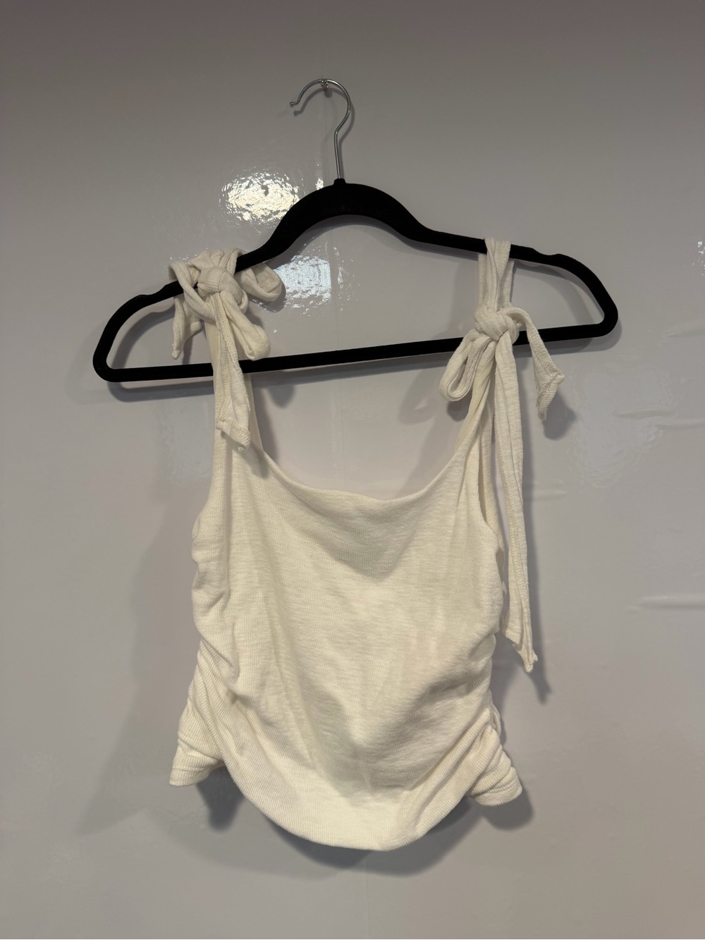 Free People White Tie-Shoulder Camisole